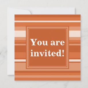 Orange stripes invitation