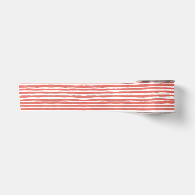 Orange stripes, lines  satin ribbon (Front)