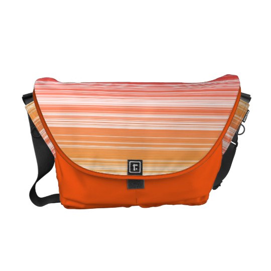 Orange stripes messenger bag