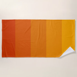 Orange stripes palette beach towel