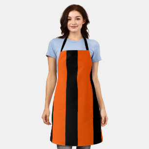 Orange stripes pattern apron