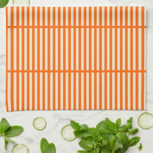 Orange Stripes Tea Towel