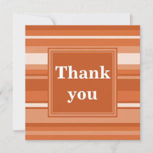 Orange stripes thank you card