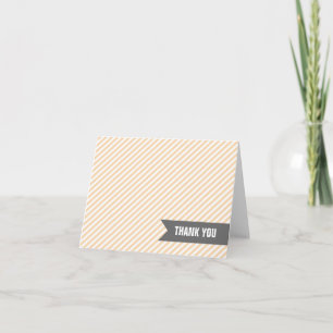 Orange Stripes Thank You Notes