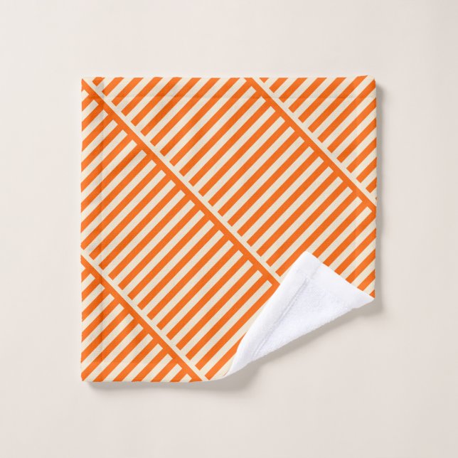 Orange Stripes Wash Cloth (Wash Cloth)