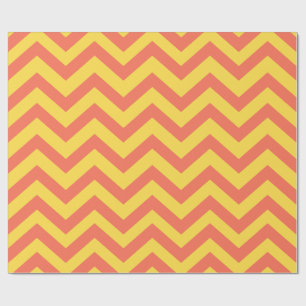 Orange Stripes Wrapping Paper