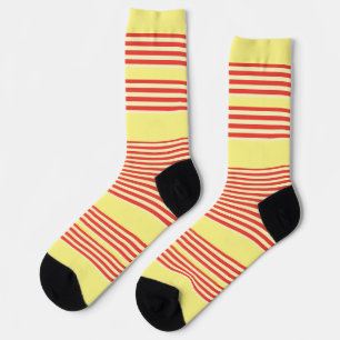 Orange Stripes Yellow Socks