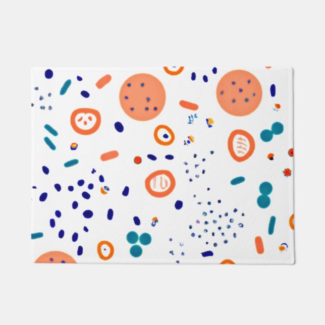 Orange Style Patterns Art Design Doormat (Front)