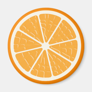 Orange Stylised Fruit Slice Magnet