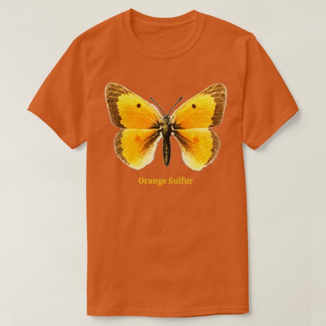 Orange Sulphur Butterfly T-Shirt (Design Front)