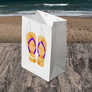 Orange Summer Beach Party Flip Flops Gift Bag
