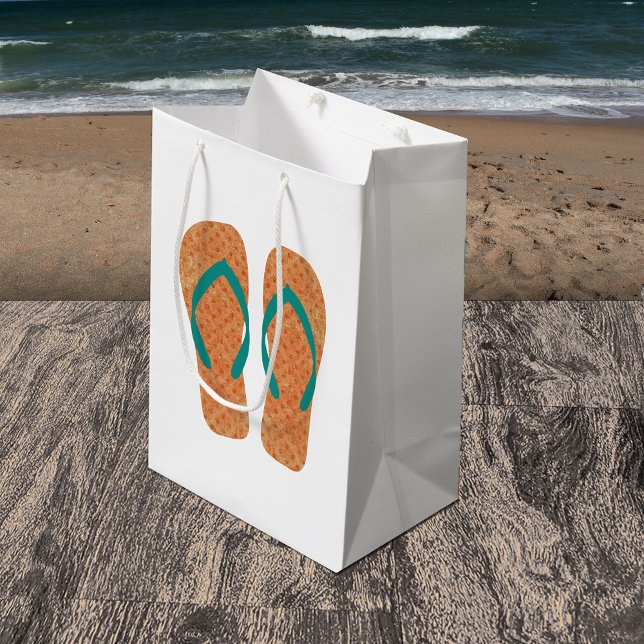 Orange Summer Beach Party Flip Flops Gift Bag (Creator Uploaded)