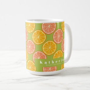 Orange Summer Green Coffee Mug