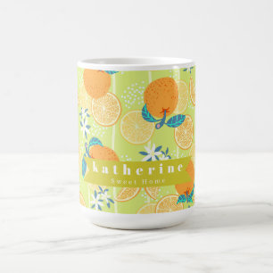 Orange Summer Green Coffee Mug