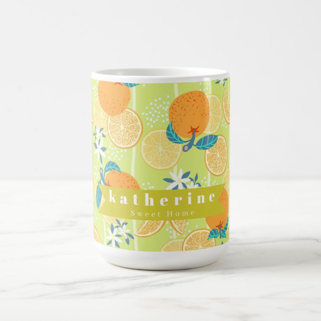Orange Summer Green Coffee Mug (Center)