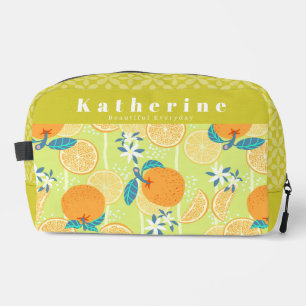 Orange Summer Green Dopp Kit