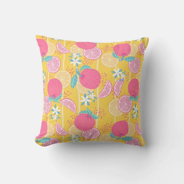 Orange Summer Mustard Cushion (Front)