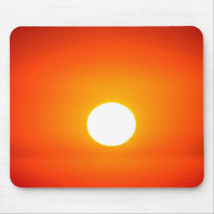 orange sun mouse mat