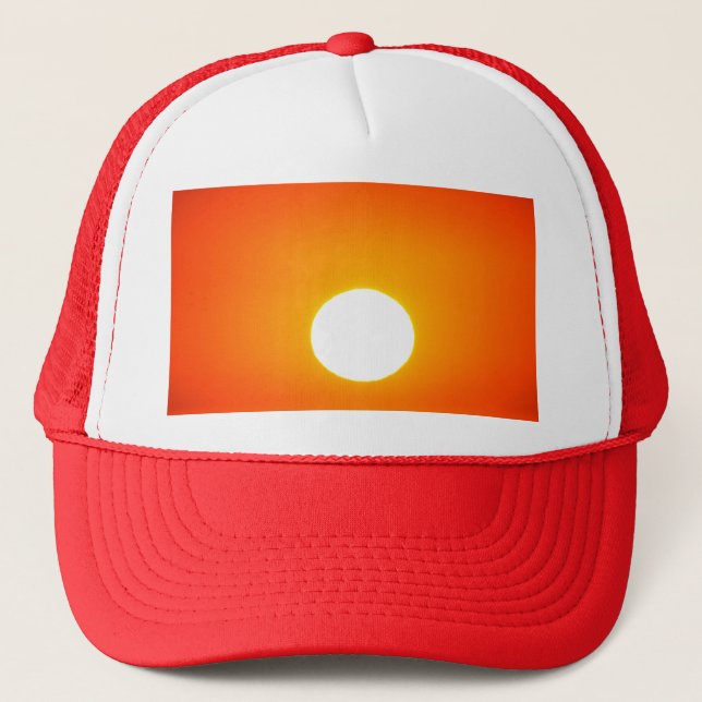 orange sun trucker hat (Front)