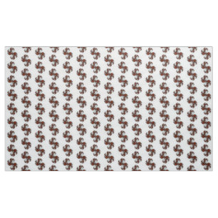 Orange Sunburst Fractal Fabric