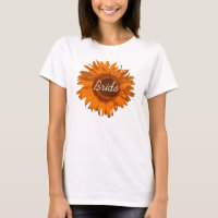 Orange Sunflower Bride Wedding