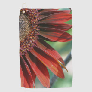 Orange Sunflower Floral  Golf Towel