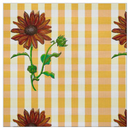 Orange Sunflower Glo Fabric