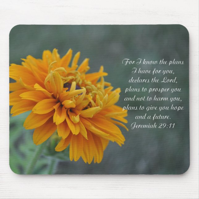 Orange Sunflower Jeremiah 2911 Mouse Mat (Front)