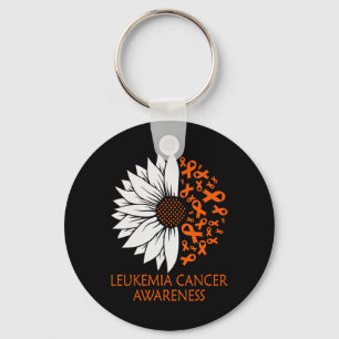 Orange Sunflower Leukaemia Blood Cancer Awareness  Key Ring