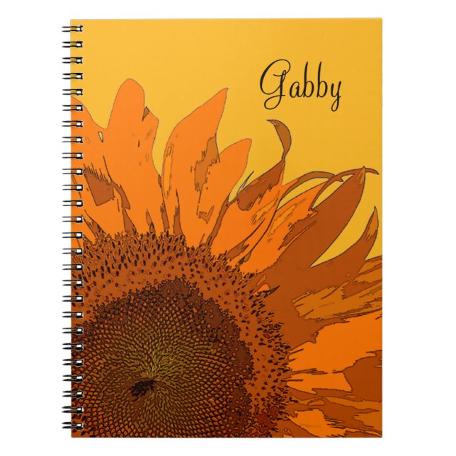Orange Sunflower Notebook (Front)