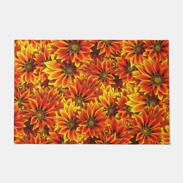 Orange Sunflowers Doormat (Front)