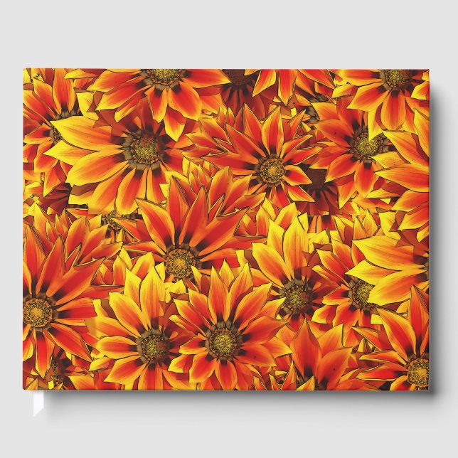 Orange Sunflowers Guest Book (Front)