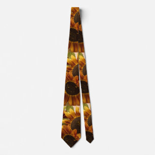 Orange Sunflowers In Tin Basket Tie
