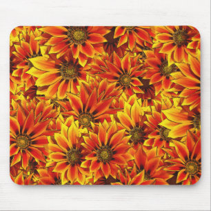 Orange Sunflowers Mouse Mat