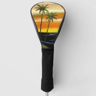 Orange Sunrise Golf Head Cover