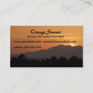 Orange Sunset Business Card