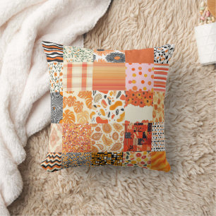 Orange Sunset Cheat Quilt Pattern 2025 Cushion