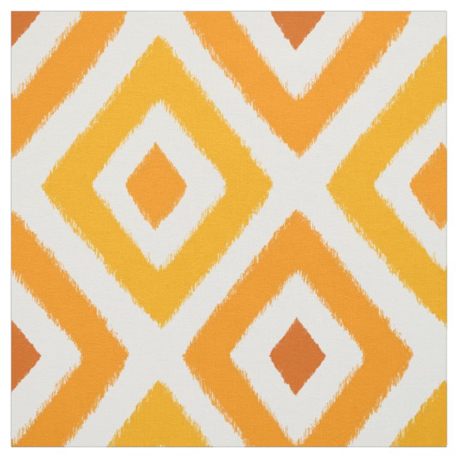 Orange Sunset Ikat Fabric (Swatch)