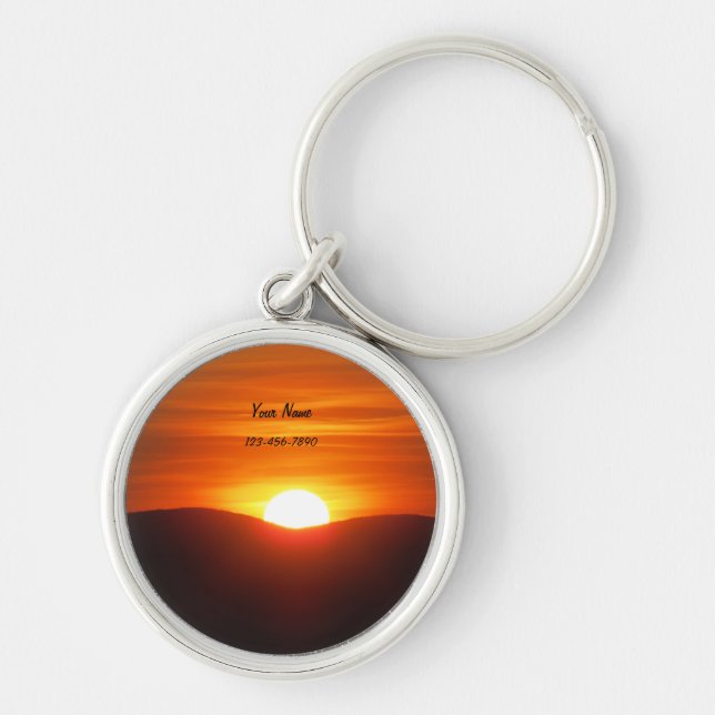 Orange Sunset Key Ring (Front)