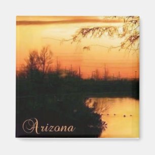 Orange sunset magnet