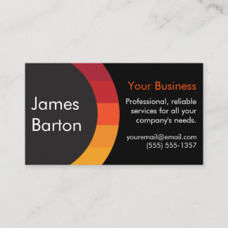 Orange Sunset Simple Gradient Modern Professional Business Card