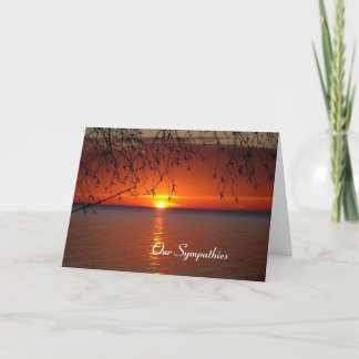 Orange Sunset Sympathy Card