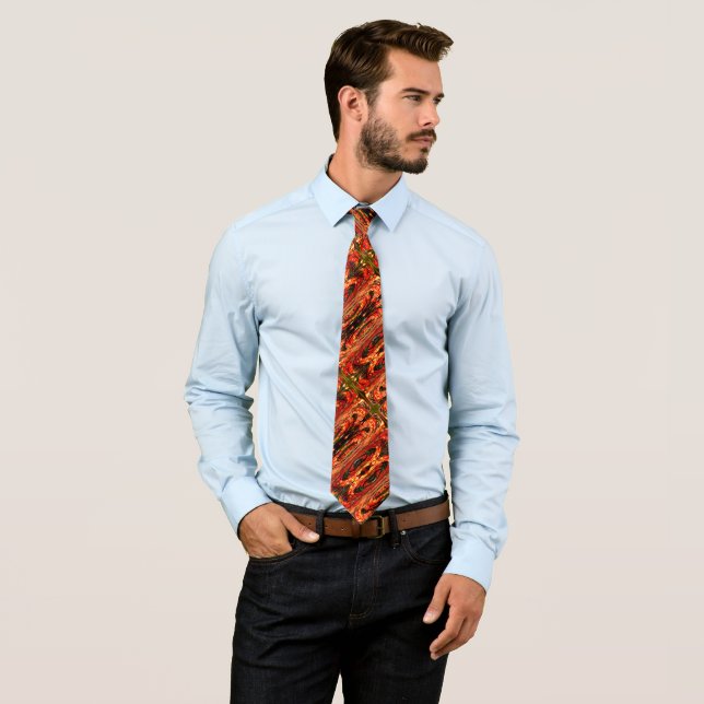 Orange sunset tie (In Situ)