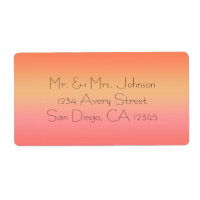 Orange Sunset Tropical Address Labels Sticker