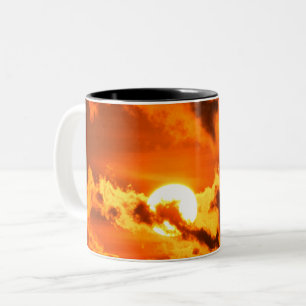 Orange Sunset Two-Tone Coffee Mug