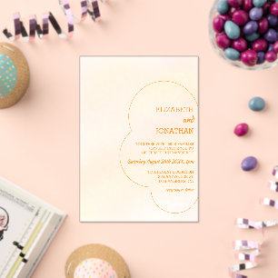 Orange Sunset Wedding Acrylic Invitations