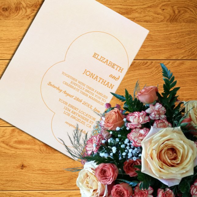Orange Sunset Wedding Invitation (Creator Uploaded)