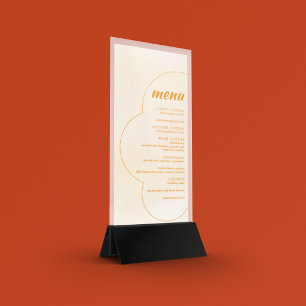 Orange Sunset Wedding Menu