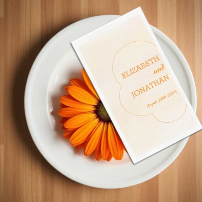Orange Sunset Wedding Napkin (Creator Uploaded)