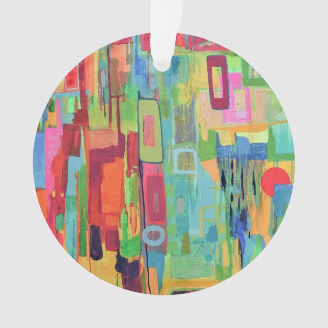 Orange Sunshine Acrylic Ornament (Front)